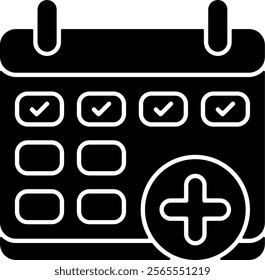 Sick Leave Solid Style Icon Design