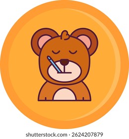 Diseño de icono de Vector de línea enferma