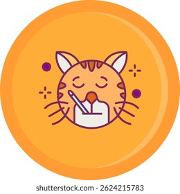 Diseño de icono de Vector de línea enferma