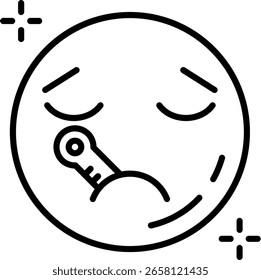 Design de ícone de vetor Sick Line