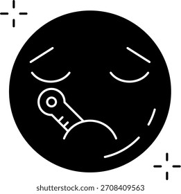Diseño de icono de Vector de línea enferma