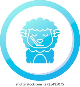 Diseño de icono de Vector de línea enferma