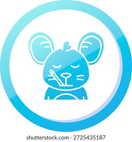 Diseño de icono de Vector de línea enferma