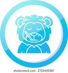 Diseño de icono de Vector de línea enferma