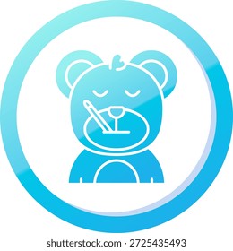 Diseño de icono de Vector de línea enferma