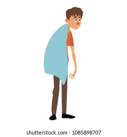 Sick man cartoon