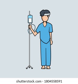 Vektorbilder von Sick Man für Symbole, Illustrationen und Aufkleber