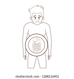 sick man digestive system