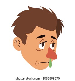 Sick man face