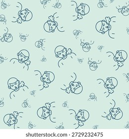 Sick man wunderschönen Element trendy Design Vektor Illustration bunten Hintergrund.eps