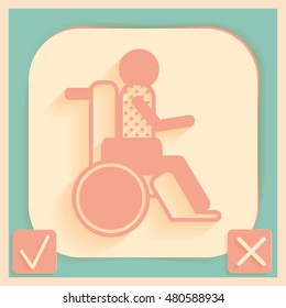 a sick man in a wheelchair. disabled.