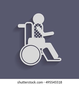 a sick man in a wheelchair. disabled.