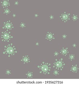 Sick Mint White Hospital Covid-19 Calm Coronavirus Vector. Pandemic Science Medicine Green Quarantine Epidemic Background. Test Grey Virus Bright Healthcare Pastel Danger Sign Illustration.
