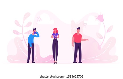 Sick Patients with Allergy Symptoms Visiting Doctor. Intolerance Persons Illness with Cough, Cold and Sneeze Need Allergen Pharmacy and Drugs for Health Treatment. Cartoon Flat Vector Illustration