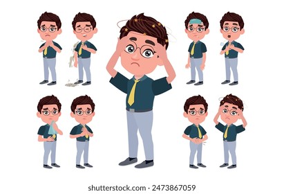 Sick people with different symptoms