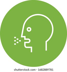 Sick Person Cough Sneeze Outline Icon