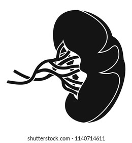 Sick spleen icon. Simple illustration of sick spleen vector icon for web design isolated on white background