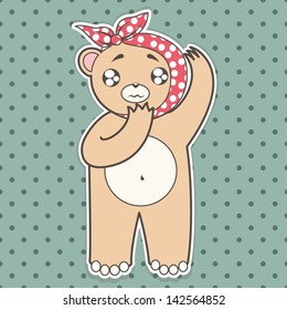 sick teddy bear, tooth ache or ear