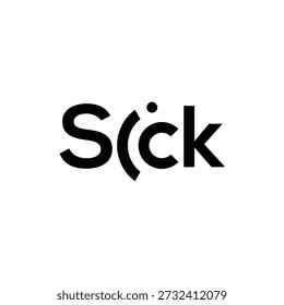 Inspiración de diseño de logotipo de texto enfermo