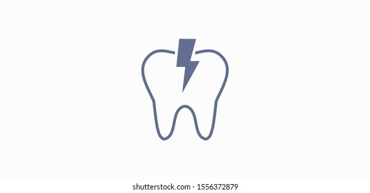 Sick tooth. Tooth healthy icon, clean tooth, dentistry symbol, care, dentist icon, medical sign