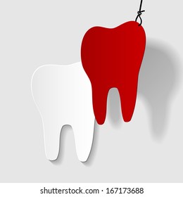 Sick tooth pulling off