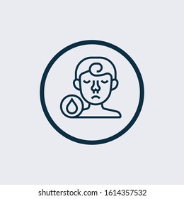 Sick vector icon, illustration symbol
