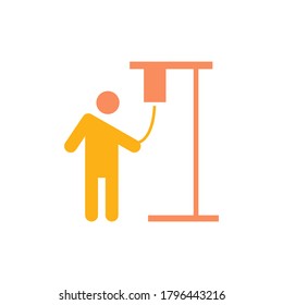 Logo für kranke Vektorsymbol