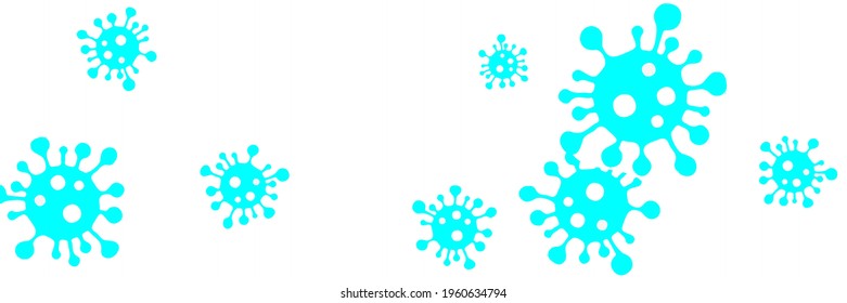 Sick Vivid Covid-19 Healthcare Background. Pandemic Blue Medicine Vibrant Virus Bright Epidemic Illustration. Quarantine White Danger Sign Neon Coronavirus Test Turquoise Science Vector.