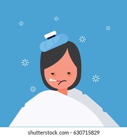 Sick woman
