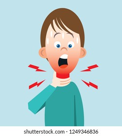 Sore Throat Cartoon Images