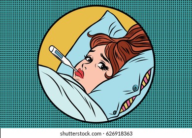 Female Patient Coughs Coronavirus Infection Comics Stock Vector ...