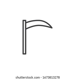 Icono de la línea de la hoja de espesor. signo de estilo lineal para concepto móvil y diseño web. Jardinería, icono del vector de contorno. Símbolo, ilustración del logotipo. Gráficos vectoriales