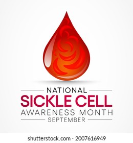 Sickle Cell Disease Awareness Month Observed Stock Vector (Royalty Free ...