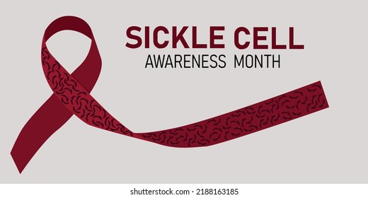 Sickle Cell Monatsbanner. Horizontale Abbildung des Band