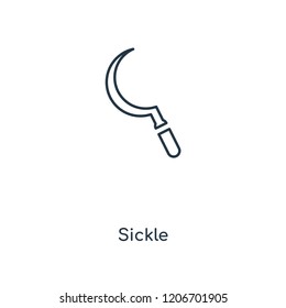 Sickle concept line icon. Linear Sickle concept outline symbol design. This simple element illustration can be used for web and mobile UI/UX.