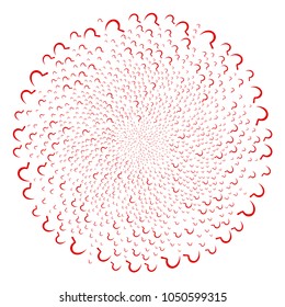 Sickle cycle bang. Element cycle organized from randomized sickle items. Vector illustration style is flat iconic symbols.