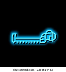 sickle farm equipment neon light sign vector. sickle farm equipment illustration