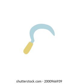 Sickle farm icon in color icon, isolated on white background 