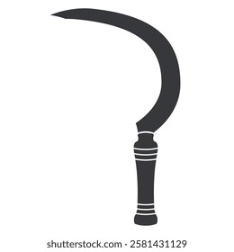 Sickle Farm Tool silhouette Icon 