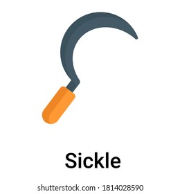 icono plano de la hoz, diseño vectorial plano del día laboral