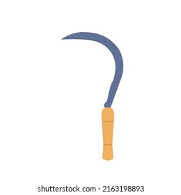 Sickle Flat Illustration. Clean Icon Design Element on Isolated White Background