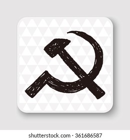 sickle hammer doodle