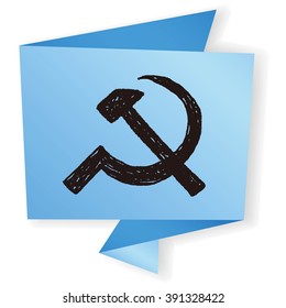 sickle hammer doodle