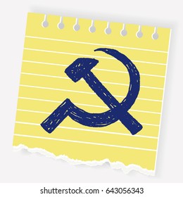 sickle hammer doodle