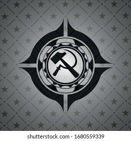 Sichel- und Hammersymbol im Retro-Stil