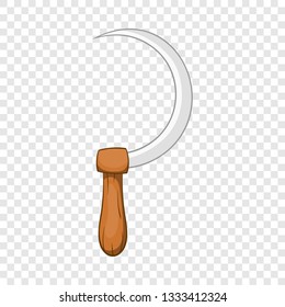 Sickle icon in cartoon style isolated on background for any web design 