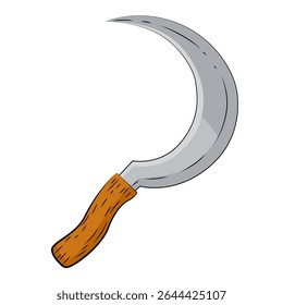 Sickle icon. Cartoon of sickle vector icon for web design isolated on white background