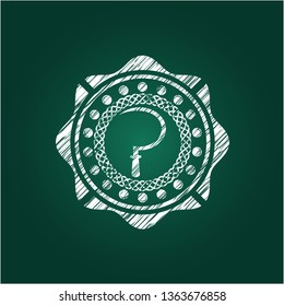 sickle icon with chalkboard texture