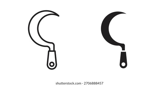 Sichel-Icon-Sammlung. moderne einfache Symbole für das Web