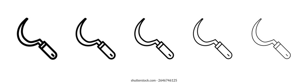 Conceito de ícone falciforme. design gráfico, logotipo, Web, IU.
